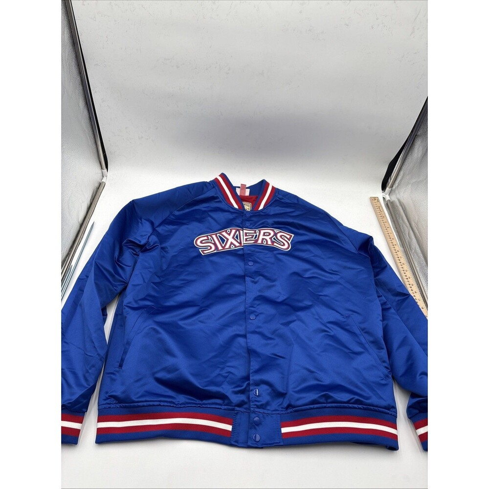 Mitchell & Ness SIXERS Varsity Bomber Jacket 4XL Philadelphia 76er’s